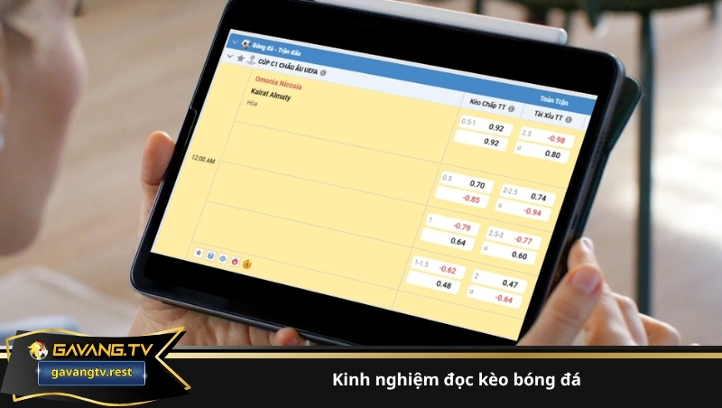 kinh nghiệm đọc kèo bóng đá