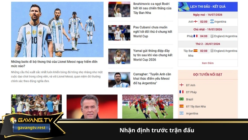 nhận định trước trận đấu