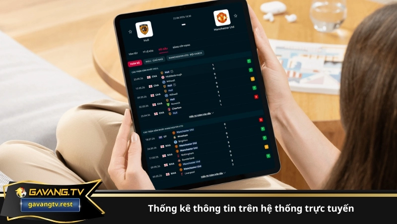 Thống kê thông tin trên hệ thống trực tuyến