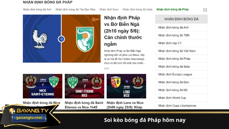 soi kèo bóng đá Pháp hôm nay
